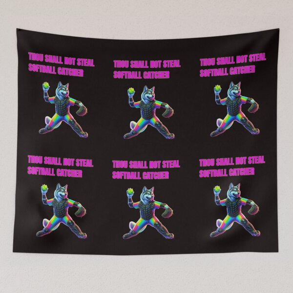 Item preview, Thou Shall Not Steal Softball Catcher designed and sold by TrendsLook.