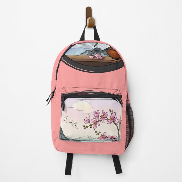 Item preview, Serene Japanese Art – Sakura, Cranes & Mountain Landscape designed and sold by feggas.