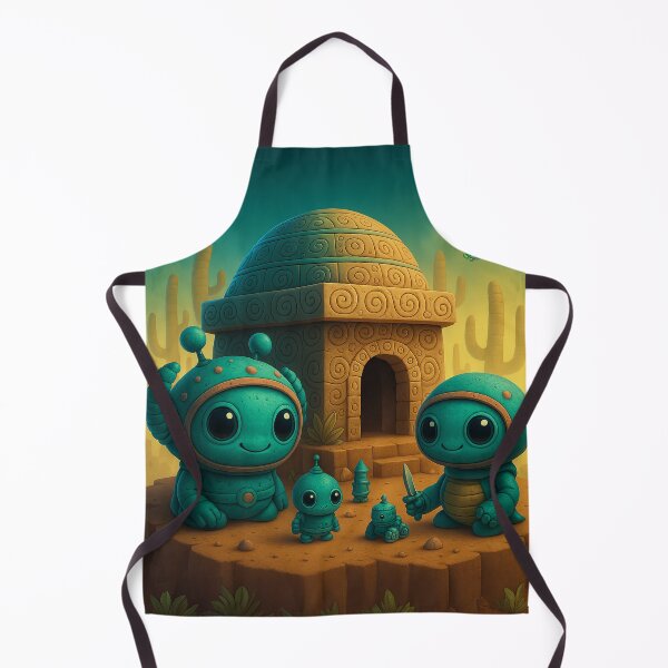 Item preview, Techno-Tribal Alien Family – Cute Mayan-Inspired Sci-Fi Art designed and sold by Hakubiya.