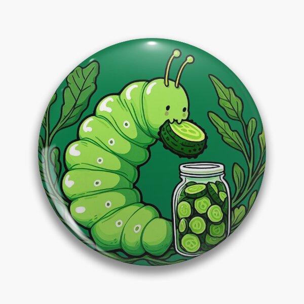 Item preview, Caterpillar Eating Pickles – Funny and Cute Food Art designed and sold by BloomAndStick.