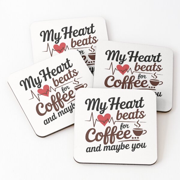Item preview, cardiology humor my heart beats for coffee and maybe you designed and sold by lino4king.