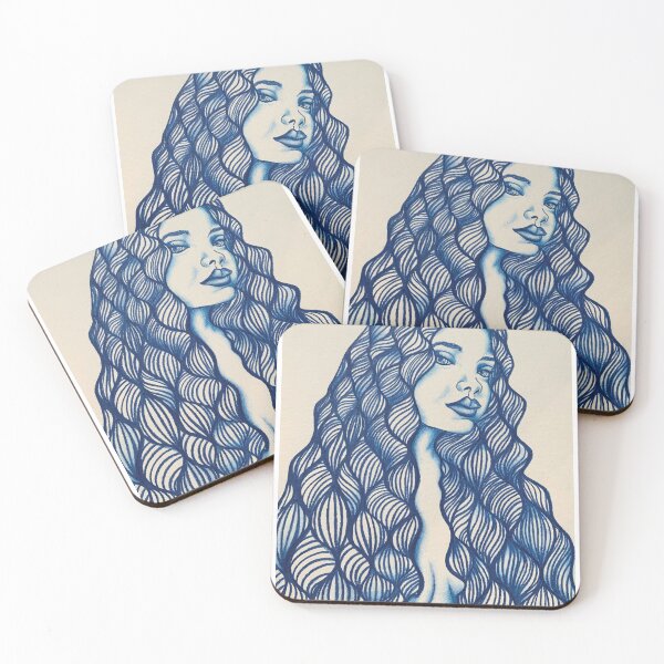Item preview, Female portrait drawing entitled "Evening" designed and sold by GENEST-V.