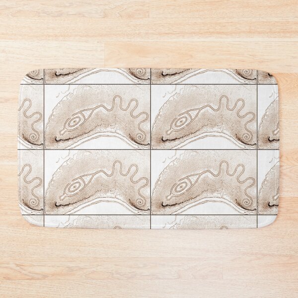 Item preview, WH Holmes- 1886-sketch the Great Serpent Mound in Sepia designed and sold by Earth Nature Creations.