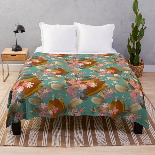 Item preview, Jade Bloom Floral Pattern Elegant Botanical Design for Fabric & Home Decor designed and sold by Almanzart.