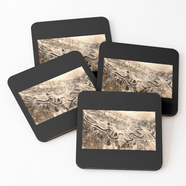 Item preview, Serpent Mound Ohio Ariel Sepia Photograph - Restored  designed and sold by Earth Nature Creations.