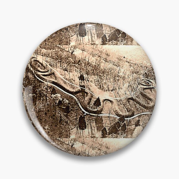 Item preview, Serpent Mound Ohio Ariel Sepia Photograph - Restored  designed and sold by Earth Nature Creations.