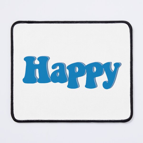 Artikelvorschau, Happy - Lustiges blaues Retro-Blasenbuchstaben-Design entworfen und verkauft von unique0703.