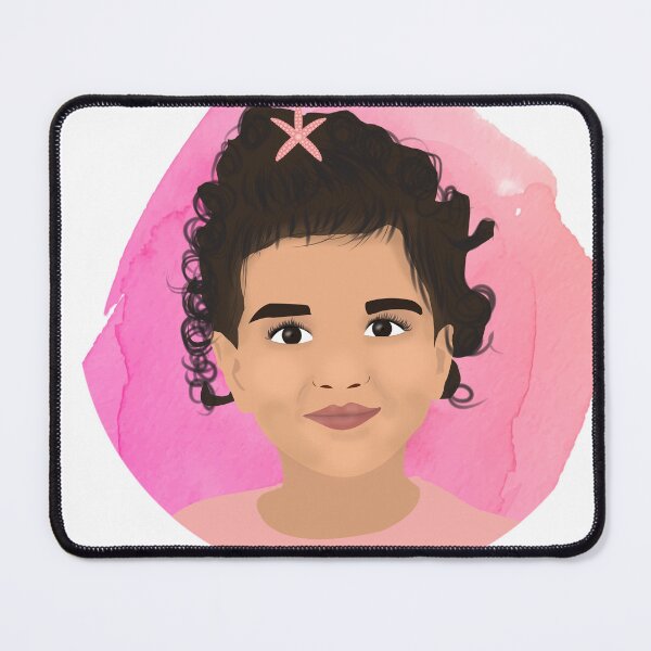 Item preview, A girl with curly hair on a pink background Modern and Minimalist Design for Your Space designed and sold by ezgiworkshop.