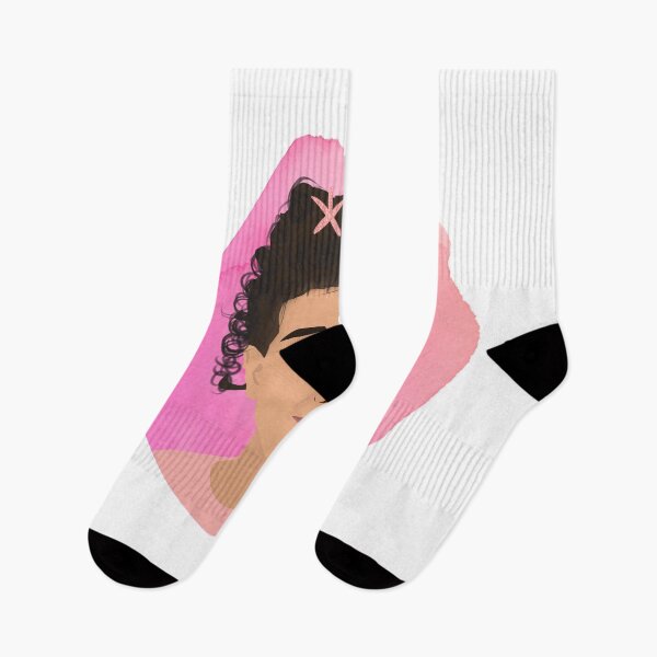 Item preview, A girl with curly hair on a pink background Modern and Minimalist Design for Your Space designed and sold by ezgiworkshop.