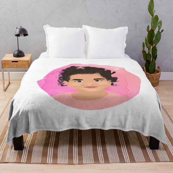 Item preview, A girl with curly hair on a pink background Modern and Minimalist Design for Your Space designed and sold by ezgiworkshop.