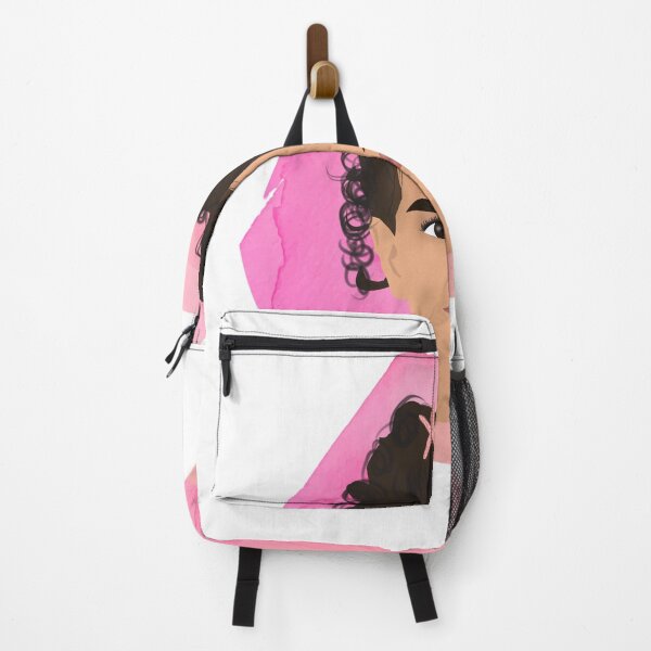 Item preview, A girl with curly hair on a pink background Modern and Minimalist Design for Your Space designed and sold by ezgiworkshop.