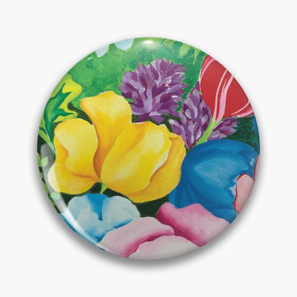 Item preview, Painting of a colorful garden in gouache designed and sold by GENEST-V.