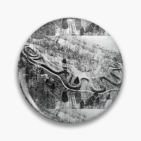 Item preview, Serpent Mound Ohio Ariel B&W Photograph - Restored  designed and sold by Earth Nature Creations.