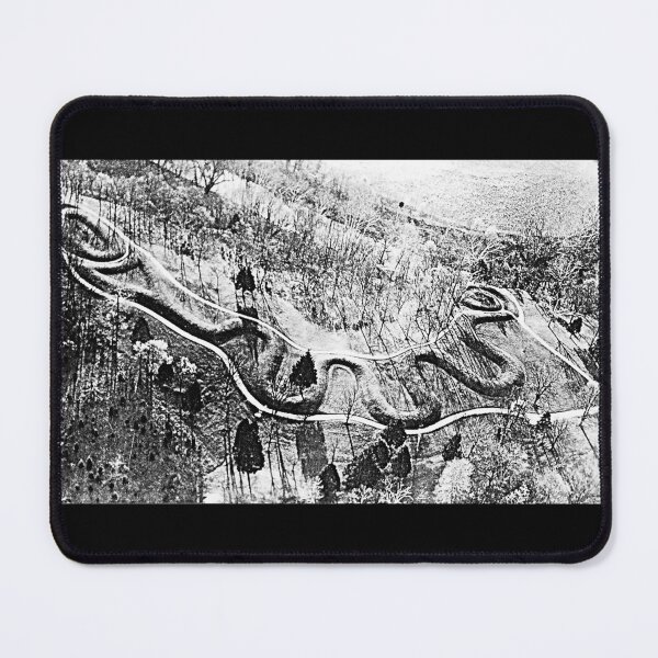 Item preview, Serpent Mound Ohio Ariel B&W Photograph - Restored  designed and sold by Earth Nature Creations.