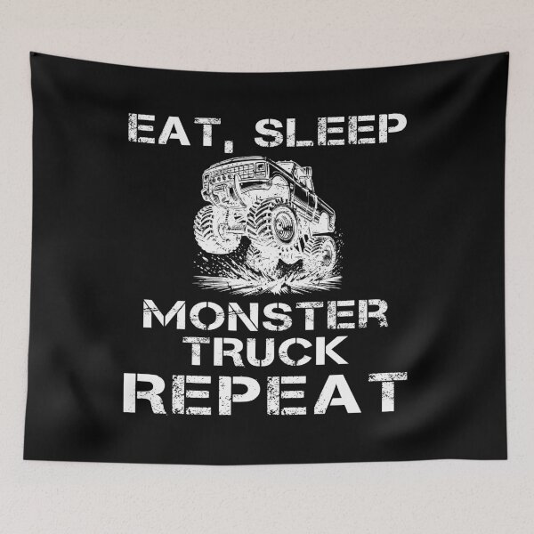 Item preview, Eat Sleep Monster Truck Repeat Car Tuning Graphic designed and sold by Spyshirt.