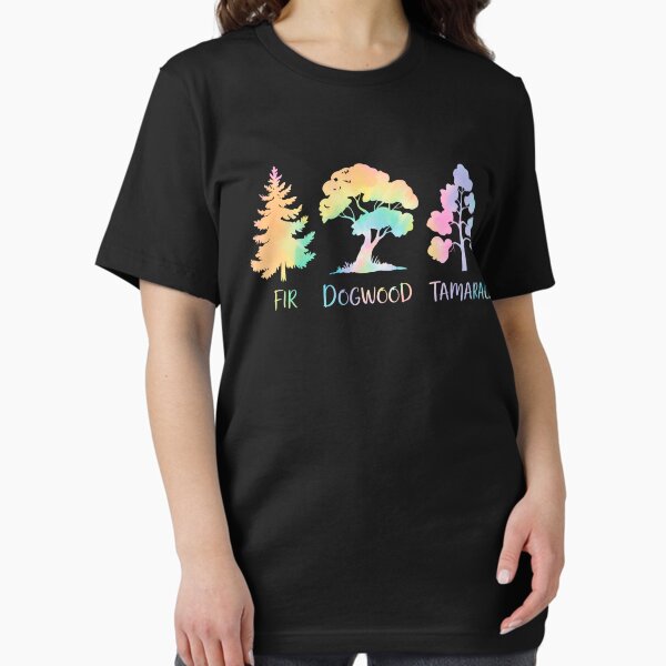 Vista previa del artículo con la obra «Árbol sutil anti Trump Abeto divertido Cornejo Tamarack», diseñado y vendido por ChicTeeshop.