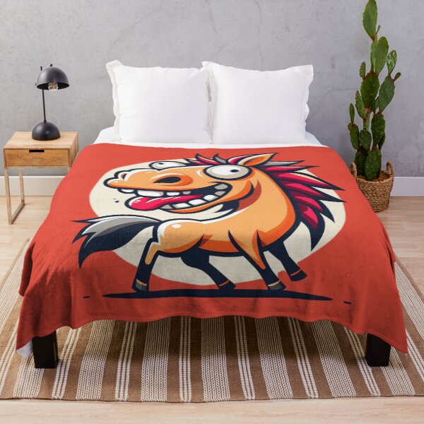 Item preview, Crazy Cartoon Horse Funny Expression – Hilarious Wild Horse Art designed and sold by gkhanco.