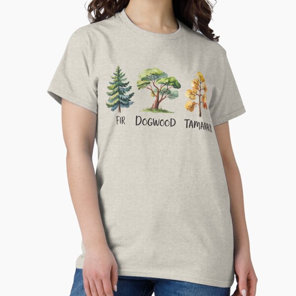 Aperçu de l'œuvre Sapin Cornouiller Mélèze Arbre subtil Anti Trump créée et vendue par ChicTeeshop.