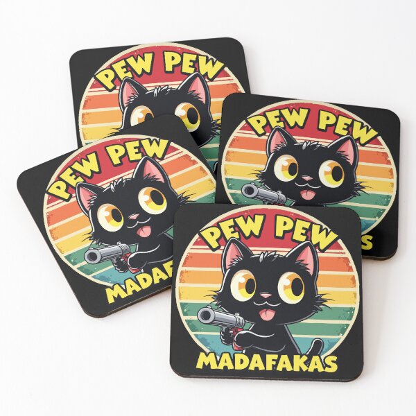 Item preview, Pew Pew Pew Madafakas Cat Funny Kitty Cat designed and sold by Svenniibee.