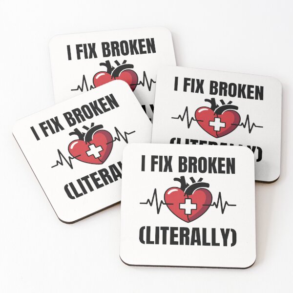 Item preview, cardiology humor i fix broken heart literally designed and sold by lino4king.