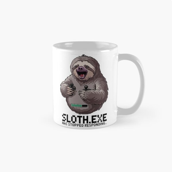 Item preview, Sloth.EXE Has Stopped Responding Funny Gamer Sloth Pixel Art designed and sold by NaturePixel.
