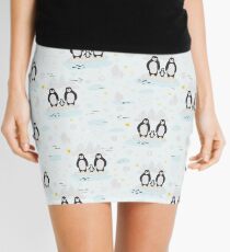 Penguin Family In Winter Snow Mini Skirt
