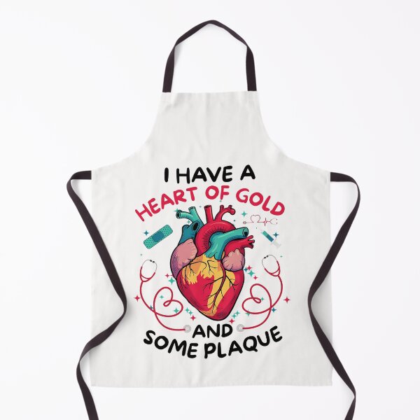 Item preview, cardiology humor i have a heart of gold and some plaque designed and sold by lino4king.