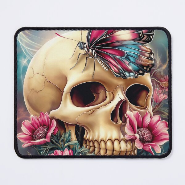 Item preview, Butterfly Skull And Flowers designed and sold by Gypsykiss.