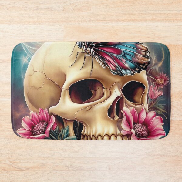 Item preview, Butterfly Skull And Flowers designed and sold by Gypsykiss.