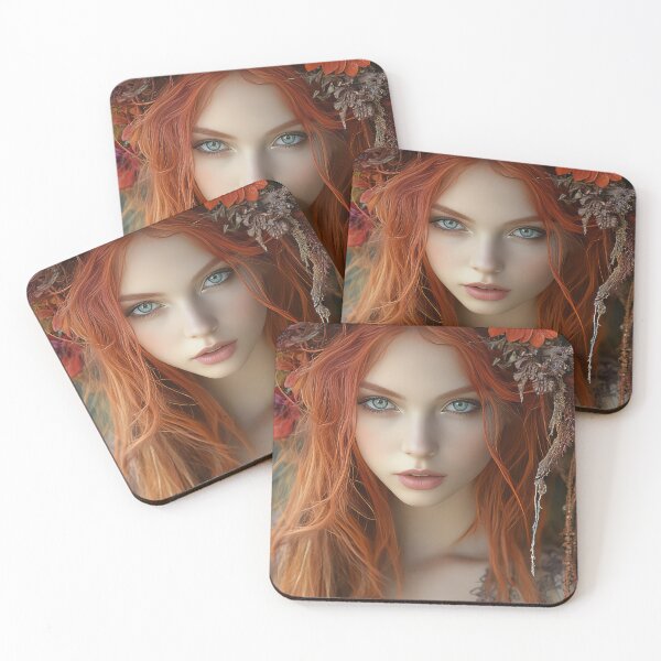 Item preview, red haired girl wearing flowerhat designed and sold by EgonZ9.
