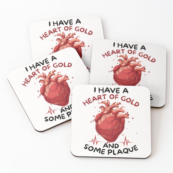 Item preview, cardiology humor i have a heart of gold and some plaque designed and sold by lino4king.