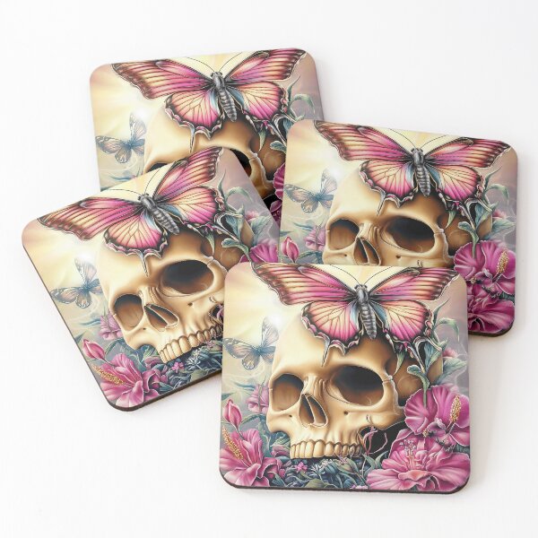 Item preview, Butterfly Skull And Flowers 2 designed and sold by Gypsykiss.