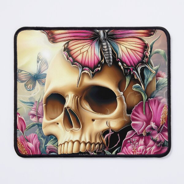 Item preview, Butterfly Skull And Flowers 2 designed and sold by Gypsykiss.