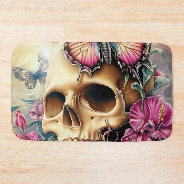 Item preview, Butterfly Skull And Flowers 2 designed and sold by Gypsykiss.