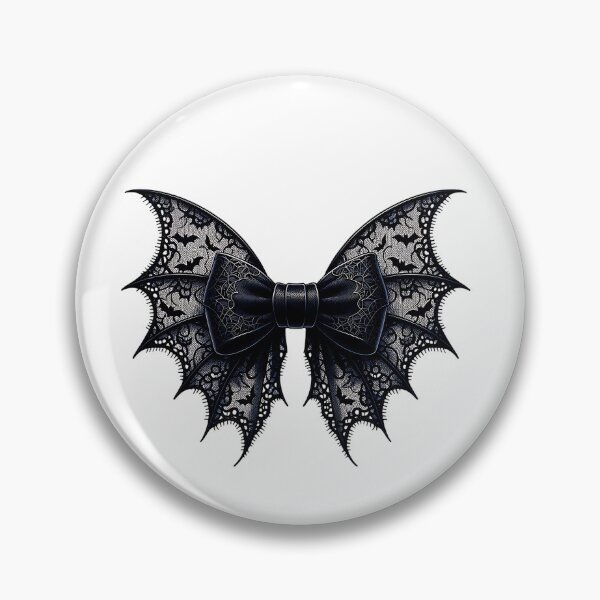 Item preview, Lace Bow with Bat Wing Shape, Gothic Elegance in Creepy Cute Style designed and sold by Adorablehaunts.