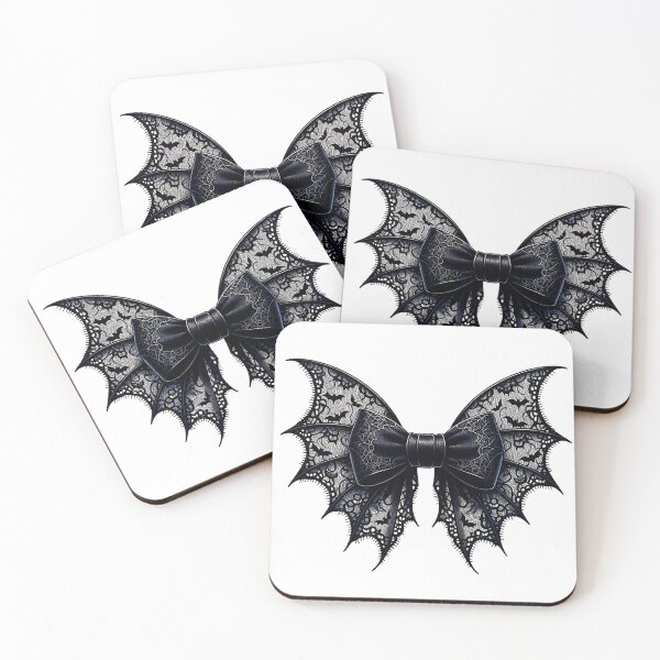 Item preview, Lace Bow with Bat Wing Shape, Gothic Elegance in Creepy Cute Style designed and sold by Adorablehaunts.