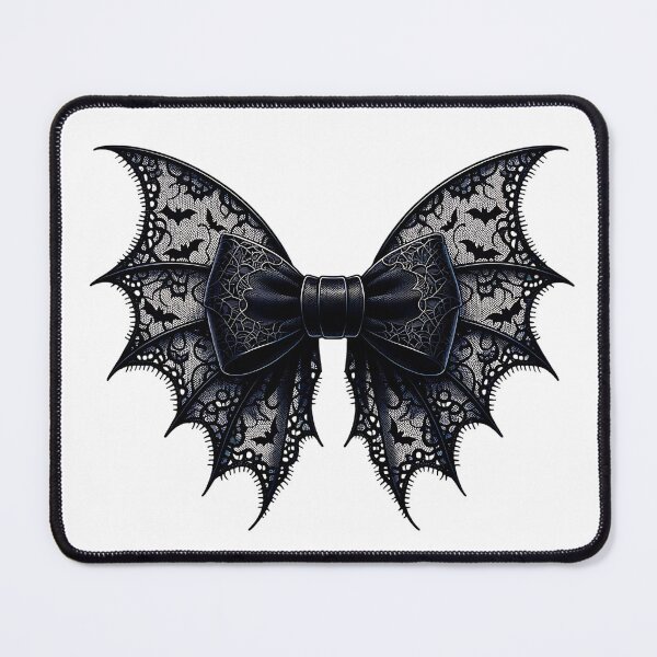 Item preview, Lace Bow with Bat Wing Shape, Gothic Elegance in Creepy Cute Style designed and sold by Adorablehaunts.