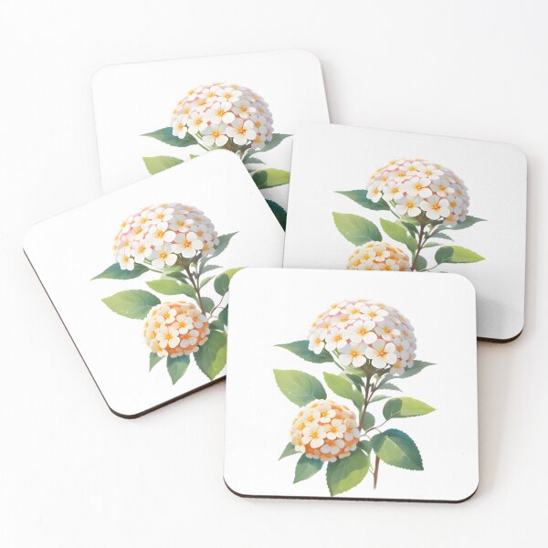 Item preview, White Lantana (Lantana camara) designed and sold by HOMETOWN86.
