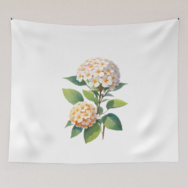 Item preview, White Lantana (Lantana camara) designed and sold by HOMETOWN86.