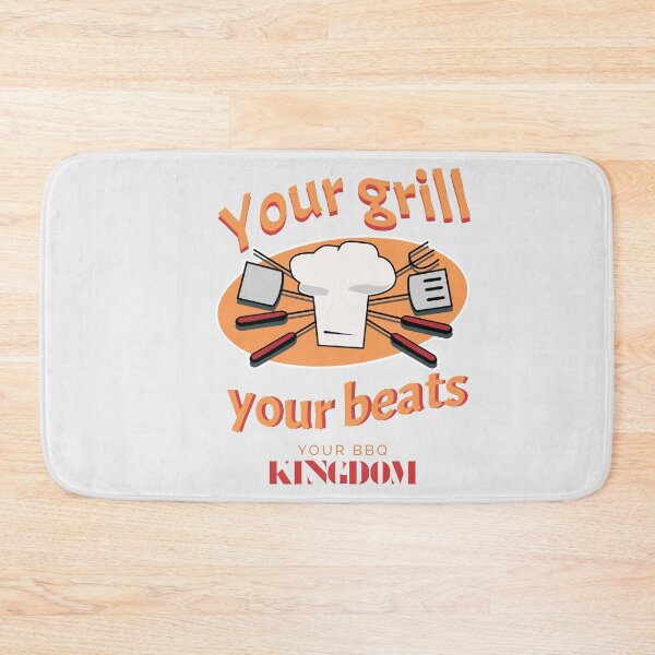 Item preview, Your Grill Your Beats Your BBQ Kingdom With Orange Flames designed and sold by SplashTastic.