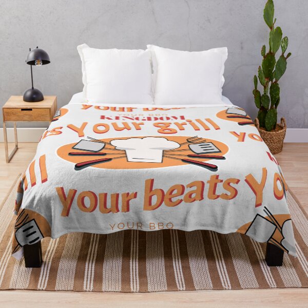 Item preview, Your Grill Your Beats Your BBQ Kingdom With Orange Flames designed and sold by SplashTastic.