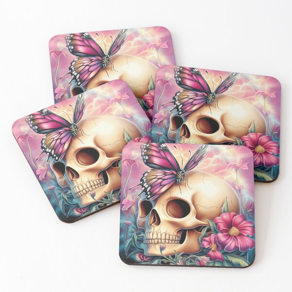 Item preview, Butterfly Skull And Flowers 4 designed and sold by Gypsykiss.