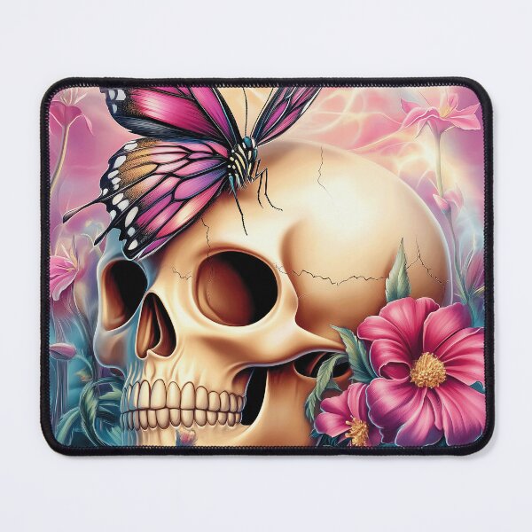 Item preview, Butterfly Skull And Flowers 4 designed and sold by Gypsykiss.