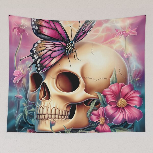 Item preview, Butterfly Skull And Flowers 4 designed and sold by Gypsykiss.
