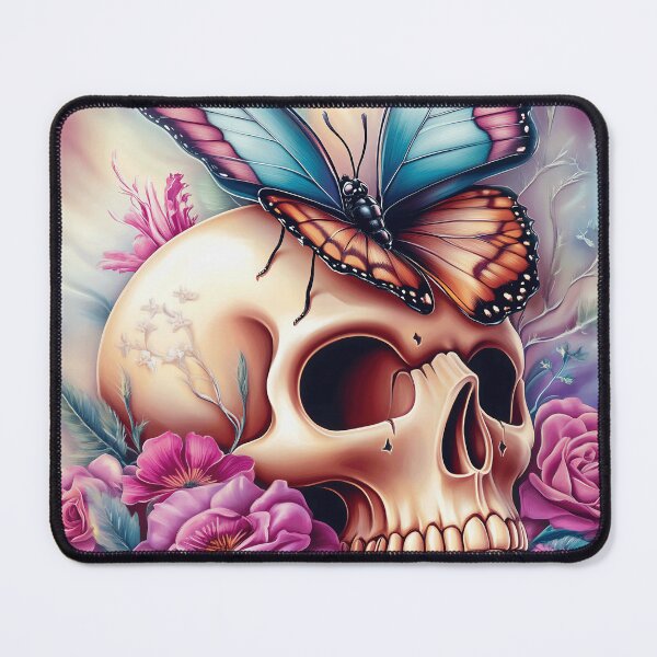 Item preview, Butterfly Skull And Flowers 5 designed and sold by Gypsykiss.