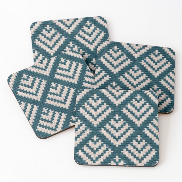 Item preview, Crochet Ethnic Design Fir Tree Teal designed and sold by Lelijo.