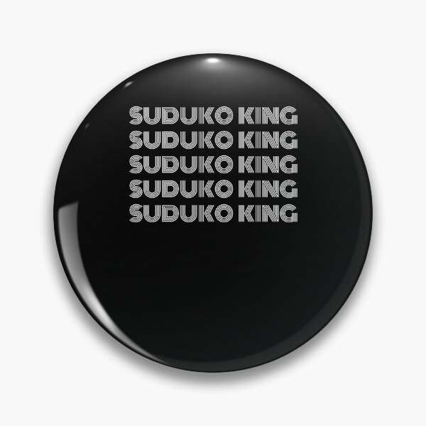 Item preview, Retro Sudoku King funny Sudoku saying humor joke designed and sold by snowry.