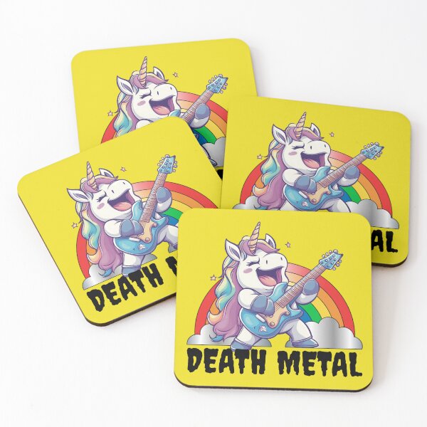 Item preview, Death Metal Rainbow Unicorn designed and sold by RockFireMerch.