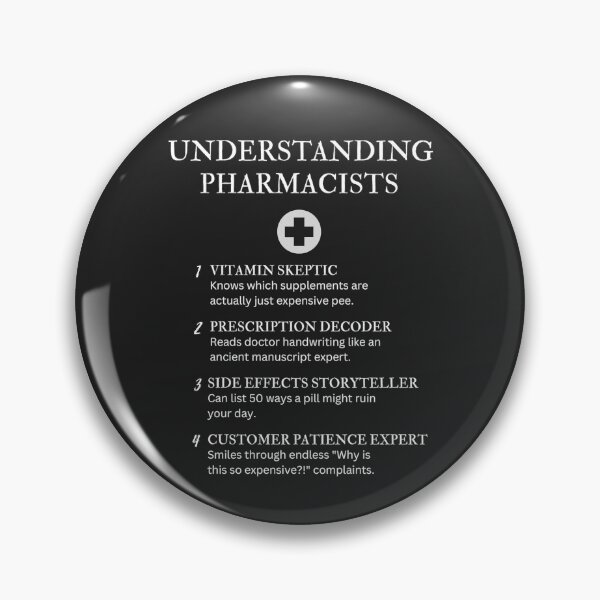 Item preview, UNDERSTANDING PHARMACISTS – Funny Pharmacy Humor - Black designed and sold by PsyFlow35.