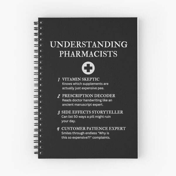 Item preview, UNDERSTANDING PHARMACISTS – Funny Pharmacy Humor - Black designed and sold by PsyFlow35.